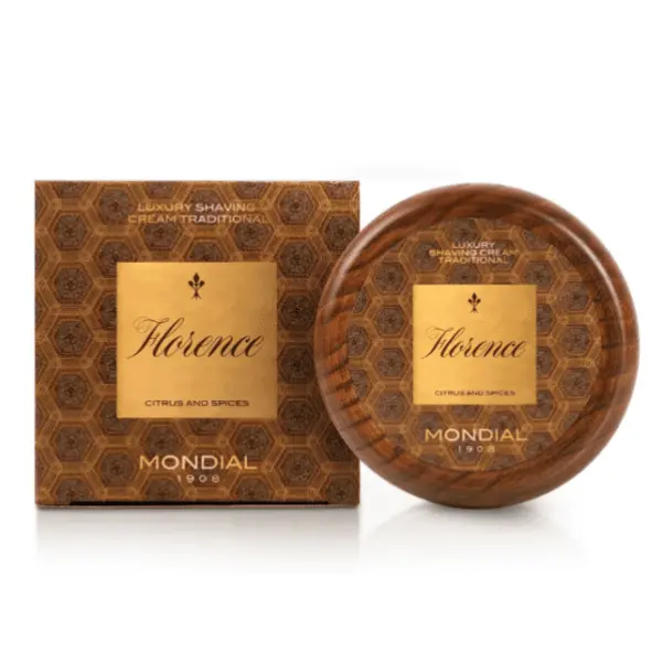 Mondial 1908 Florence Shaving Cream in Wood Bowl